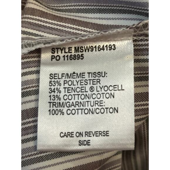 NWOT Cinch Women's Size XXL Purple Striped Tencel Long Sleeve Button Up Shirt - Picture 3 of 8